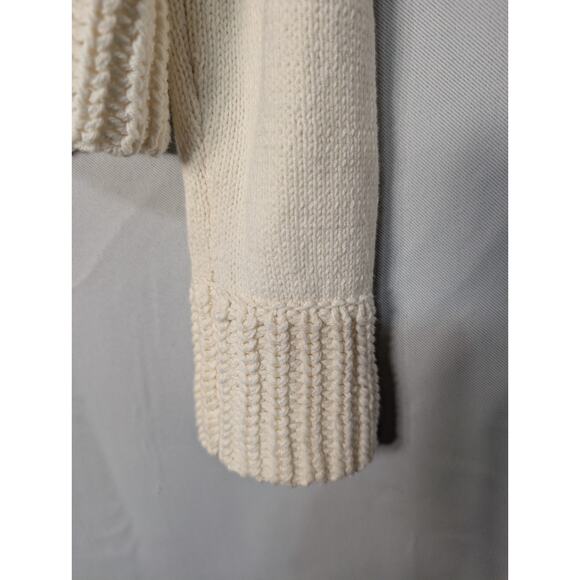 Chaps Women's Shawl White Collar Knit Cardigan Single Button M(677) - Picture 4 of 8